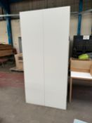 White Cupboard with 3no. Shelves - 1040 x 550 x 2200 mm. Please Note: There is NO VAT on the