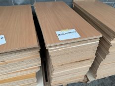36no. Laminated Chipboard Sheets - 565 x 1170 x 25 mm. Colours May Vary. Please Note: There is NO