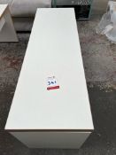 2no. White Benches; 1550 x 350 x 450 mm and 1100 x 350 mm. Please Note: There is NO VAT on the