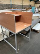 Reception Work Station 780 x 780 x 1150 mm. Please Note: There is NO VAT on the Hammer Price of this