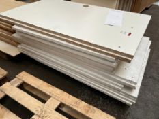 19no. White Desk Tops. Please Note: There is NO VAT on the Hammer Price of this Lot.