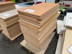 41no. Laminated Chipboard Sheets - 565 x 1170 x 25 mm. Colours May Vary. Please Note: There is NO
