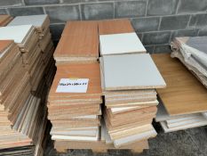 135no. Laminated Chipboard Sheets - 390 x 380 x 25 mm. Colours May Vary. Please Note: There is NO