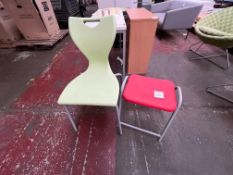 Green Chair and Red Stool. Please Note: There is NO VAT on the Hammer Price of this Lot.