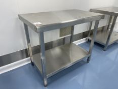 Stainless Steel Prep Table Approx. 1000 x 600 x 850mm