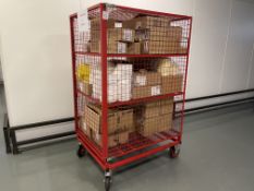 Lockable Mobile Cage Trolley Approx. 1200 x 1000 x 2000mm, Contents Included