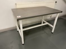 Metal Frame Stainless Steel Top Prep Table Approx. 1200 x 750 x 800mm