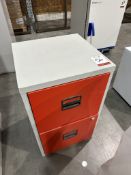 2 Draw Metal Filing Cabinet as Lotted