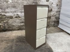 Bisley Lockable 4 Draw Metal Filing Cabinet Approx. 620 x 460 x 1300mm, Please Note: Key Not Present