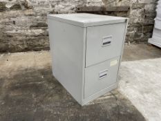 2 Draw Metal Filing Cabinet as Lotted