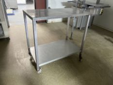 2-Tier Stainless Steel Trolley, 870 x 500 x 860mm