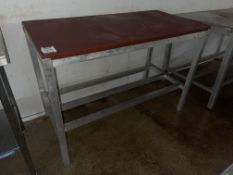 Aluminium Frame Removable Composite Top Butchers Table Approx. 1200 x 600 x 800mm