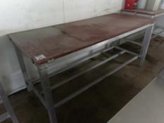 Aluminium Frame Removable Composite Top Butchers Table Approx. 1820 x 760 x 800mm