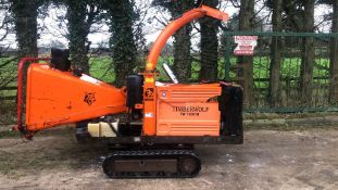 Salvage 2014 Timberwolf TW150VTR Tracked Chipper, Hours: 1131. The Machine Suffered Damage when