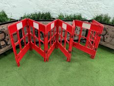 Red Attachable Folding Safety Barriers