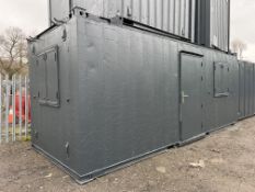Steel Anti-Vandal Site Split Office Container, Charcoal, 20 x 8ft, Contents Included, Collection