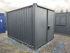 Steel Anti-Vandal Site Storage Container, Charcoal, 12 x 8ft, Content Included, Collection