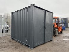 Steel Anti-Vandal Site Storage Container, Charcoal, 10 x 8ft, Content Included, Collection