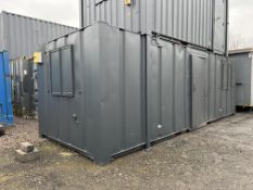 Steel Anti-Vandal Site Split Office Container, Charcoal, 21 x 8ft, Contents Included, Collection