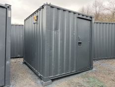 Steel Anti-Vandal Site Office Container, Charcoal, 10 x 8ft, Contents Included, Collection