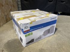 2no. Boxes of 2no. Adastra White BC5A Amplified Stereo Speaker Set. Lot Location - Vale of