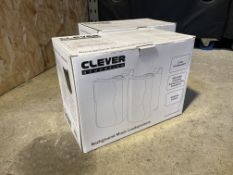 2no. Boxes of 2no. Clever Acoustics BGS 35T 2 way Loudspeaker White Housing. Lot Location - Vale