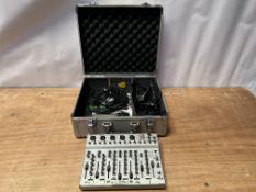 Behringer Eurorack UBB 1002 Mixer, Handheld Microphone & Carry Case. Lot Location - Vale of