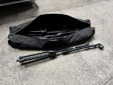 5no. Adam Hall Microphone Stands with Carry Bag. Lot Location - Vale of Glamorgan. Collection