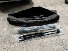 5no. Various Microphone Stands with Carry Bag. Lot Location - Vale of Glamorgan. Collection Strictly