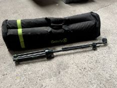 6no. Gravity Microphone Stands with Carry Bag. Lot Location - Vale of Glamorgan. Collection Strictly