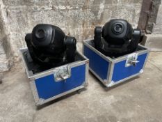 2no. Moving Head Lights with Mobile Flight Cases. Lot Location - Vale of Glamorgan. Collection