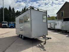 14ft Elevated Twin Axle Commentary Trailer. PLEASE NOTE: Collections by Appointment Only from The