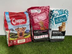 2no. Burns Adult Dog Food 2kg Styles Vary & Chappie Beef Adult Dog Food 3kg. PLEASE NOTE: