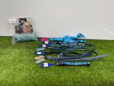 Large Dog Sundries Comprising; Cooling Wrap, XL Doodlebone Harness, 2no. Ancol Collars & 5no.