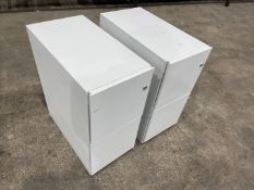 2no. Mobile 2-Draw Pedestals 300 x 560 x 640mm, Damage Pictured