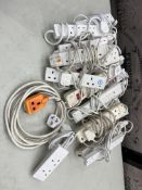 18no. Various 240v Extension Leads