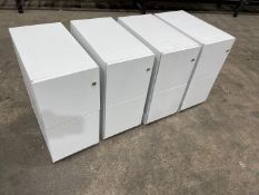 4no. Mobile 2-Draw Pedestals 300 x 560 x 640mm, Damage Pictured