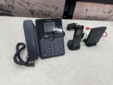 Ipecs Phone System Comprising; 3no. 1030i Buisness Ip Phone 1no. Stand Missing, 2no. W73H Handsets &