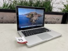 Apple MacBook Pro, Processor: Intel Core i5, Ram Size: 4GB, 500GB HDD, Mac OS Catalina, Serial