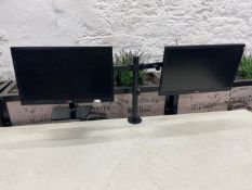 2no. LG 24M37H-B 24" Display Monitors, Complete With Von Haus Stand, Power Supplies Not Included