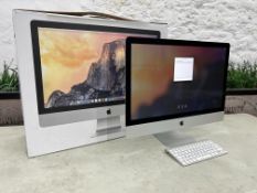 Apple iMac, 27" Retina Display, Processor: Core i5 macOS Yosemite, Ram Size: 8GB, 1TB HDD, Serial