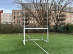 2no. Harrod Sport UK Combination Weighted Football/Rugby Goal Posts Aluminium/Steel. Please Note