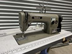 Brother B755 MK11 Foot Operated Sewing Machine on Steel Frame. Please Note: Auction Location - Bay