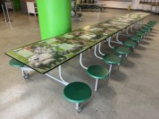 2no. Spaceright Europe Limited 12-Seat Mobile Folding Dining Tables 3080 x 750 x 650mm Per Table (