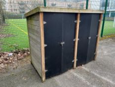 Play Force Stack Store Natural Timber Storage Shed, 2120 x 1080 x 1650mm. Please Note: Auction