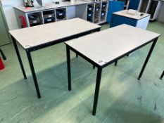 2no. Steel Frame Laboratory Tables, 1200 x 600 x 730mm. Please Note: Auction Location - Bay Studios,