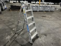 Zarges Aluminium 5-Tread Fold Out Step Ladder. Please Note: Auction Location - Bay Studios, Fabian