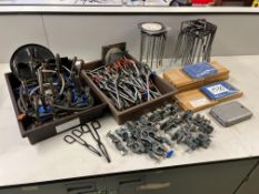 Bunsen Burner Sundries Comprising; Bunsen Burners, Stands & Clamps. Please Note: Auction
