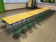 2no. Spaceright Europe Limited 16-Seat Mobile Folding Dining Tables 3300 x 750 x 650mm Per Table (