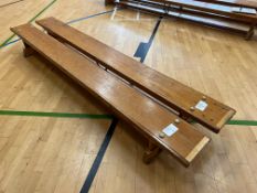 2no. Timber Balance Benches, 2660 x 245 x 300mm. Please Note: Auction Location - Bay Studios, Fabian